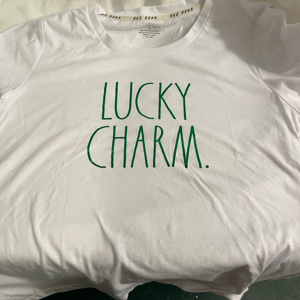 NWT Rae Dunn Lucky Charm XL T-shirt